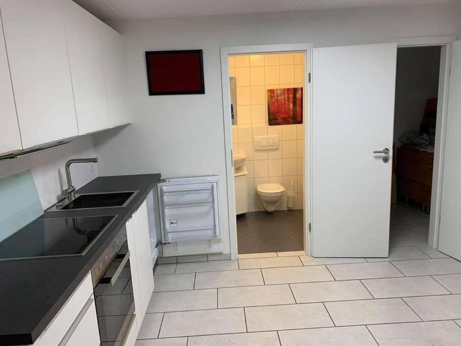 Basel - 5 Mins Away - Modern Basement Studio With Kitchen 35M2 In Муттенц Екстер'єр фото