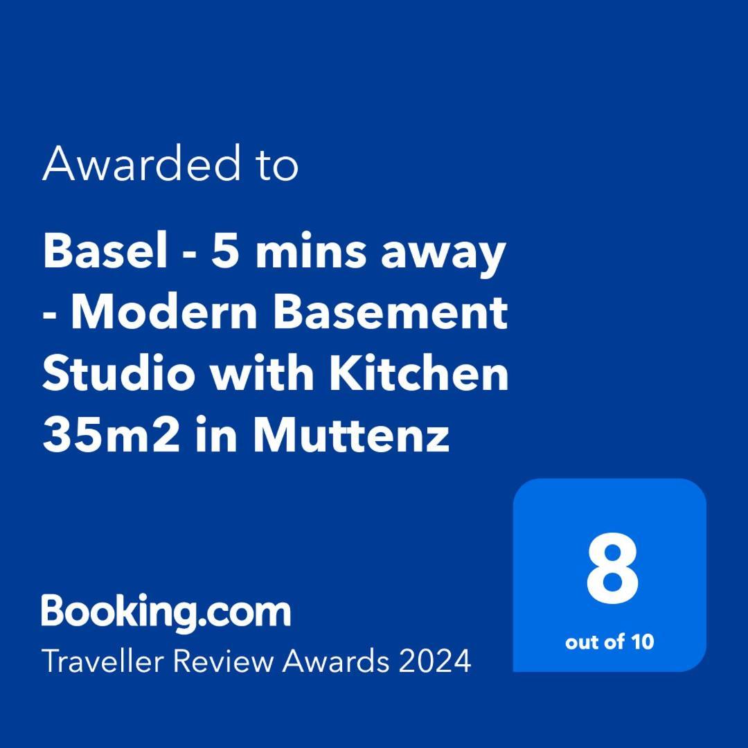 Basel - 5 Mins Away - Modern Basement Studio With Kitchen 35M2 In Муттенц Екстер'єр фото