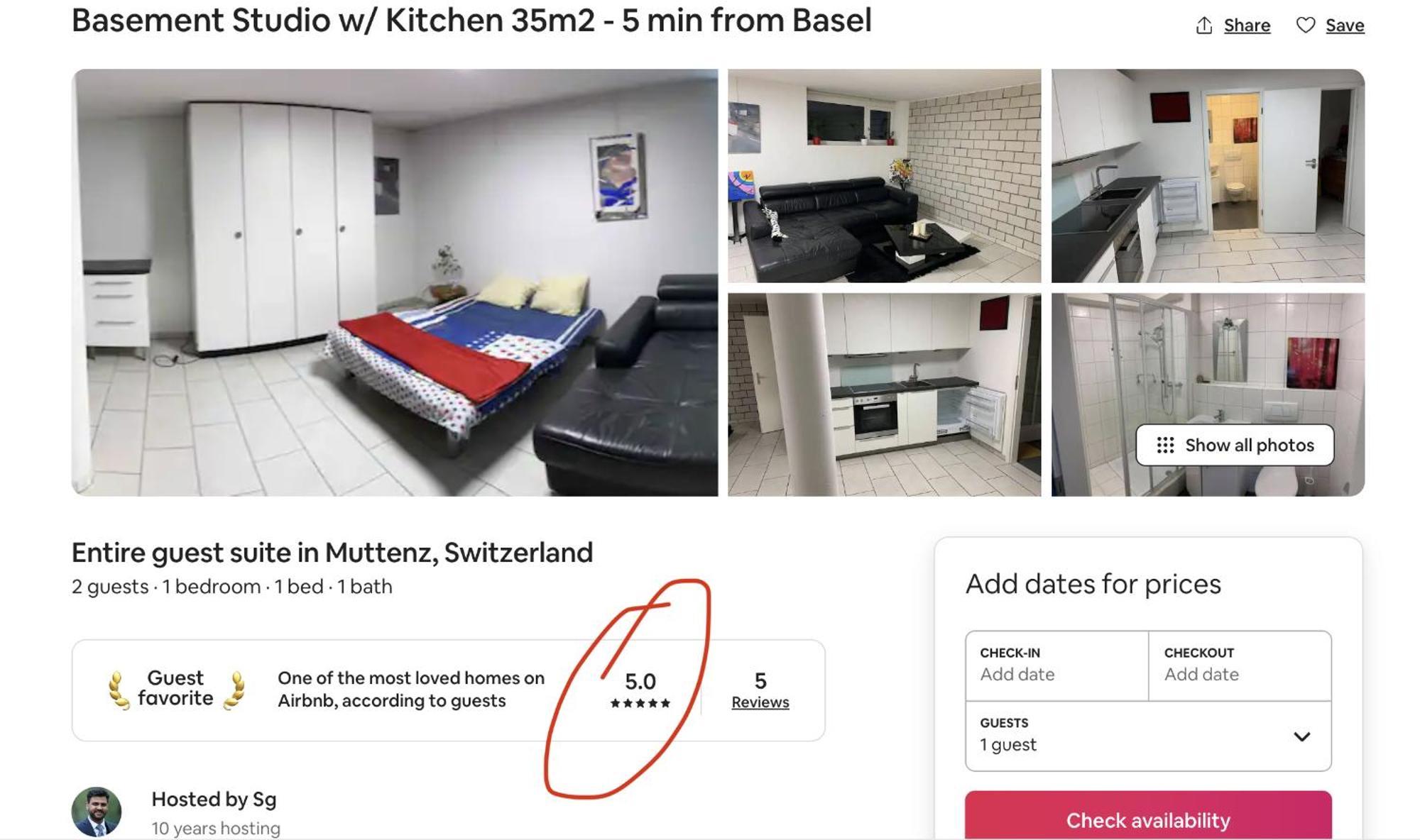 Basel - 5 Mins Away - Modern Basement Studio With Kitchen 35M2 In Муттенц Екстер'єр фото